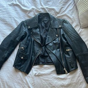 Zara moto leather jacket